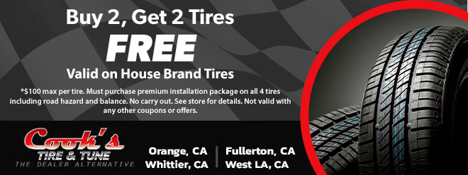 Buy 2 Get 2 Free Tires on House Brand Tires